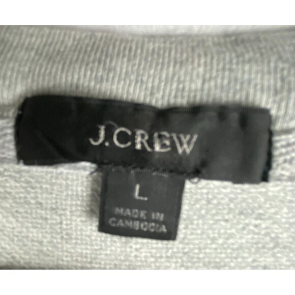 J.CREW Sweatshirt Womens Large Gray Namaste Graphic Print 100% Cotton Crew‎ Neck - Picture 9 of 11